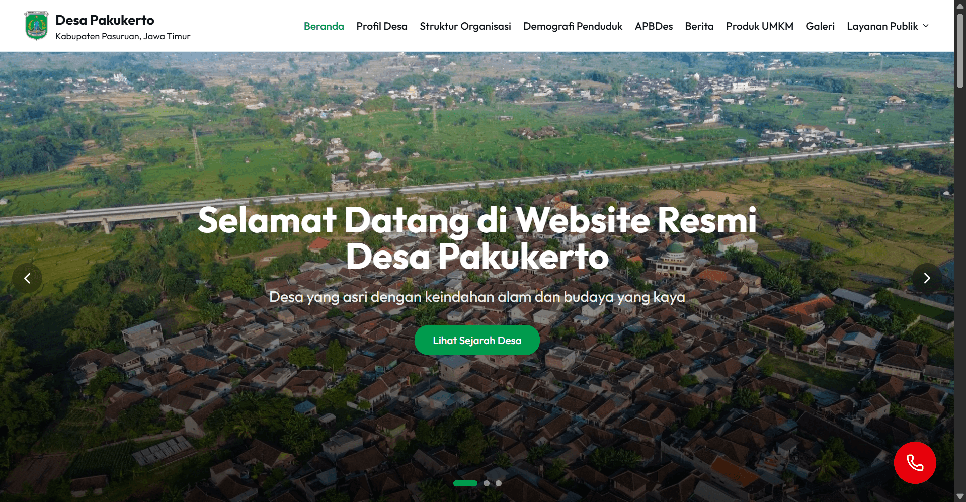Website Resmi Desa Pakukerto
